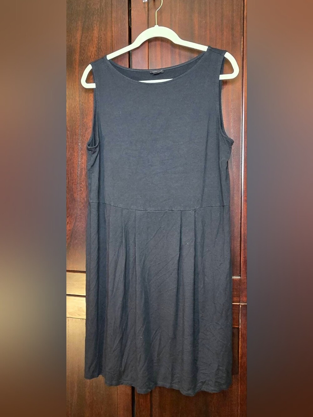 J.Jill Black Sleeveless Fit & Flare Dress Size Large Flowy Casual Tank Dress